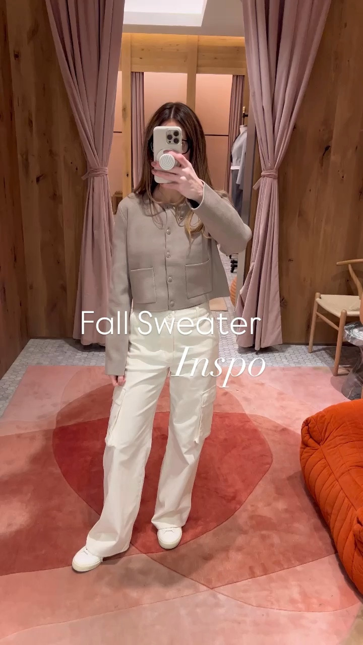 Neutral Fall Sweaters. Two of these came home with me but they are all so good 🤍☕️🤎

Aritzia. Neutral style. Neutral fashion. Cardigan. Sweater. Cargo pants. Fall style. Fall aesthetic  

#LTKSeasonal #LTKVideo #LTKStyleTip