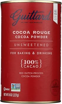 E Guittard Cocoa Powder, Unsweetened Rouge Red Dutch Process Cocoa, 8oz Can | Amazon (US)