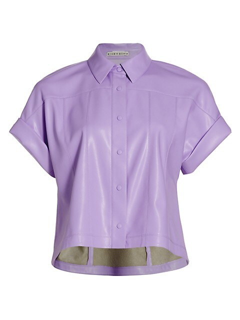 Edyth Vegan Leather Shirt | Saks Fifth Avenue