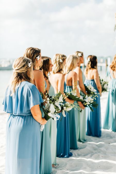 shades of blue bridesmaid dresses 💙

#LTKwedding #LTKstyletip #LTKbump