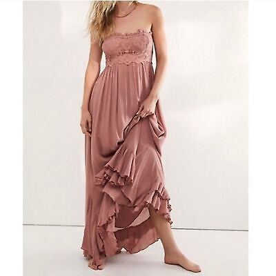 Free People Adella Maxi Boho Flowy Dress Corset size M  | eBay | eBay US