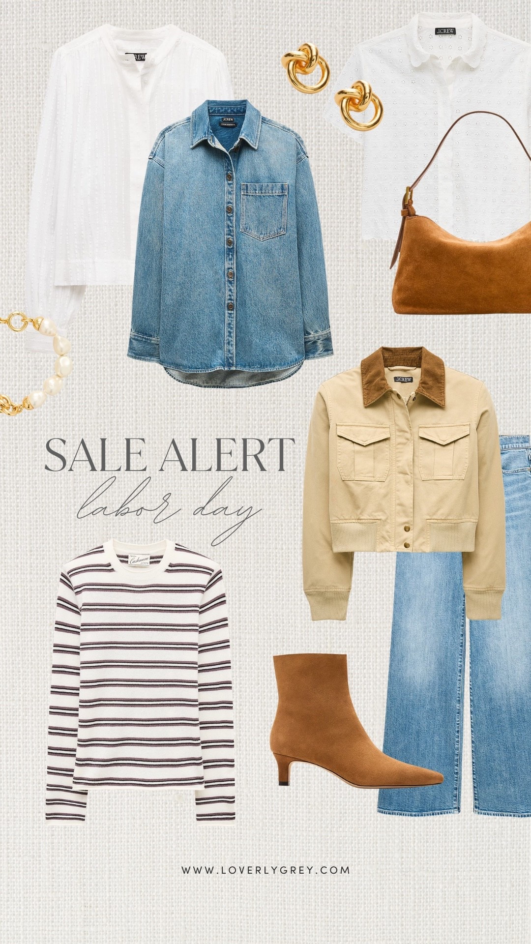 J.Crew has so many good Labor Day sale finds right now! I’m especially into the denim shirt, striped sweater, suede boots, wide-leg jeans and classic jackets for building preppy fall outfits that feel easy, polished and perfect for the season.

#LTKSeasonal #LTKSaleAlert #LTKootd