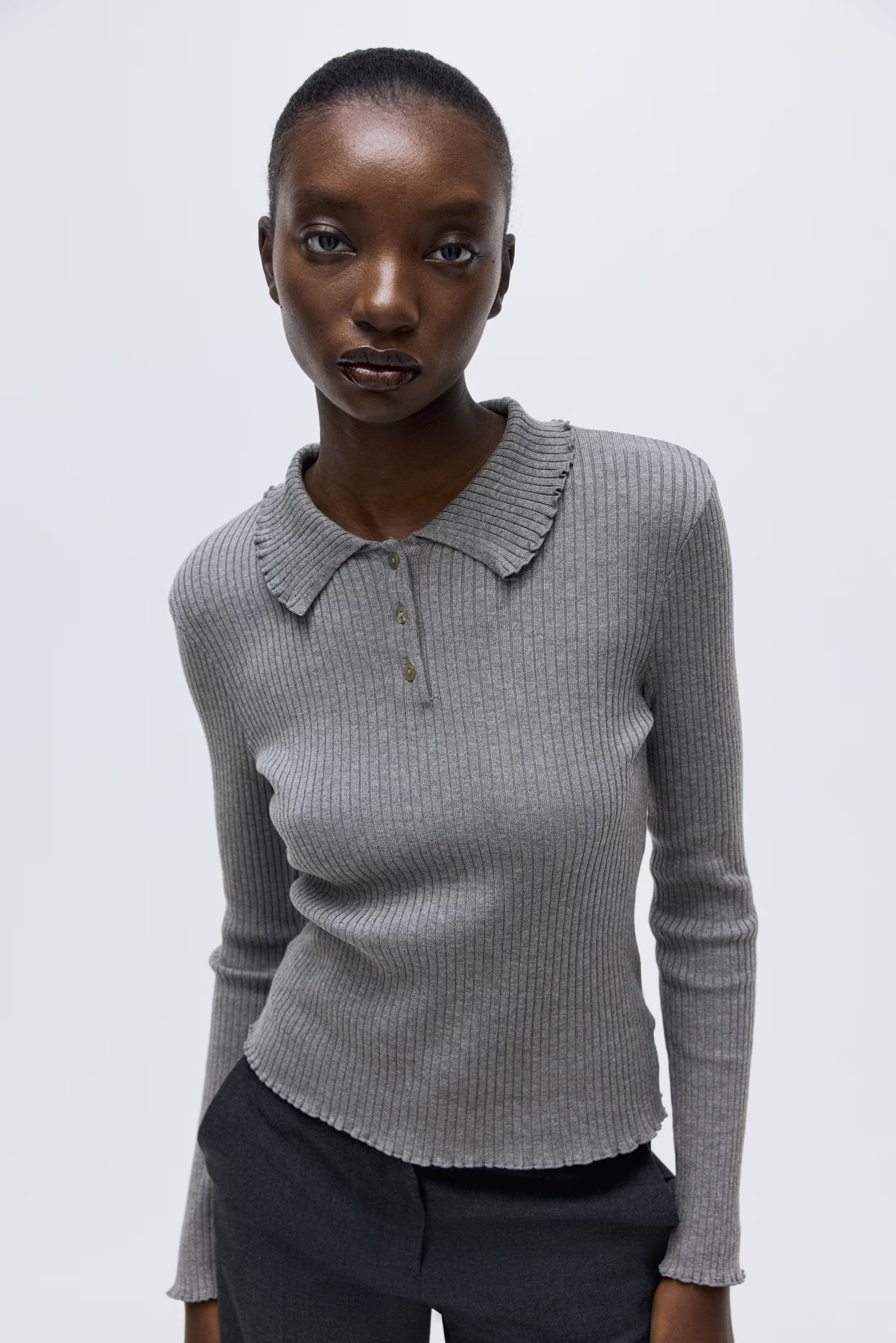 Pullover con colletto in maglia a coste | H&M (FR, IT, ES, PT, BE)