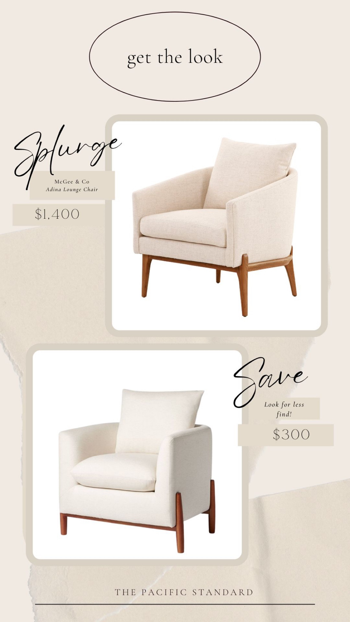 Daily Find | McGee & Co Adina Lounge Chair #lookforless
#lookforless #homedecor #interiordesign #affordablefinds #mcgeeandco #splurgevssteal 
*Low stock for the look for less, direct links in comments!

#LTKFind #LTKhome #LTKstyletip