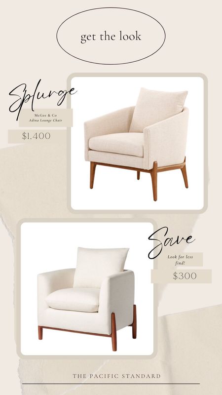 Daily Find | McGee & Co Adina Lounge Chair #lookforless
#lookforless #homedecor #interiordesign #affordablefinds #mcgeeandco #splurgevssteal 
*Low stock for the look for less, direct links in comments!

#LTKFind #LTKhome #LTKstyletip