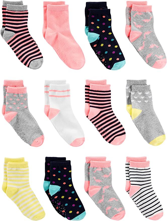 Simple Joys by Carter's Toddlers and Baby Girls' Socks, Pack of 12 | Amazon (US)