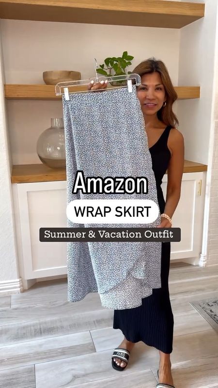 Wrap skirt in small tts, color is T-Light Blue.
Top in small fit tts, double lined not see through. 
White sneakers fit tts. Very comfy!!
White Tory Burch sandals size down.
Sandals with black dress fit tts.
Black dress in small: ribbed and stretchy. 
Summer outfit, casual outfit, vacation outfit, vacation style, Amazon find, spring outfit, midi skirt, teacher outfit, comfy outfit, fashion over 40, petite style. 

#LTKVideo #LTKfindsunder50 #LTKover40