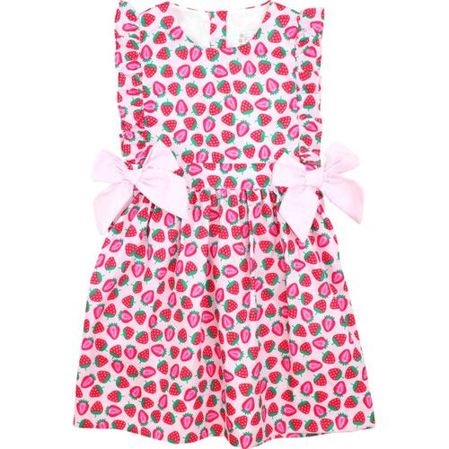 Pink Strawberry Bow Dress  - Shipping Mid May | Cecil and Lou