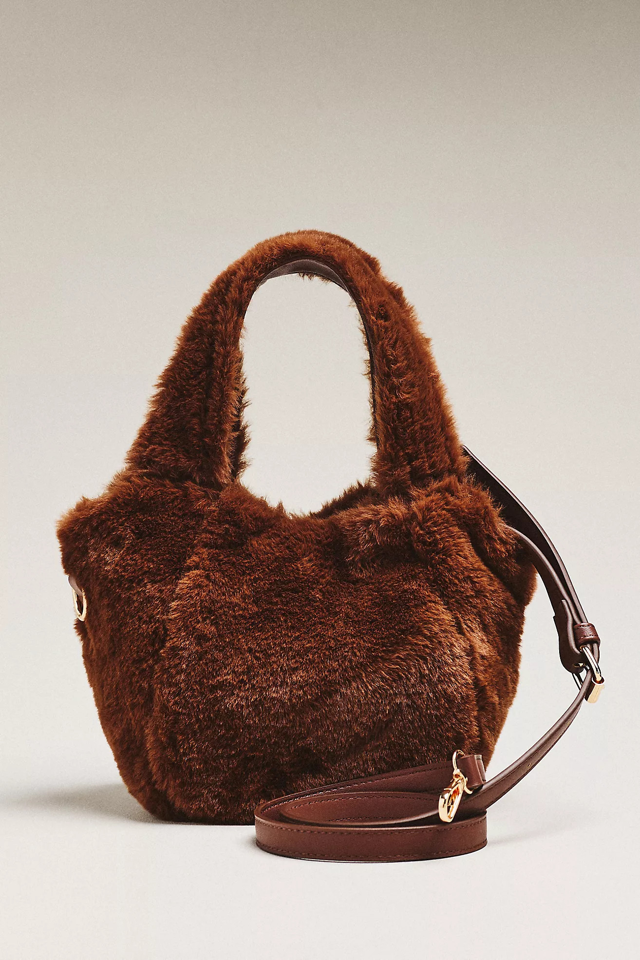 Sonia Faux Fur Mini Slouchy Tote Bag | Anthropologie (US)
