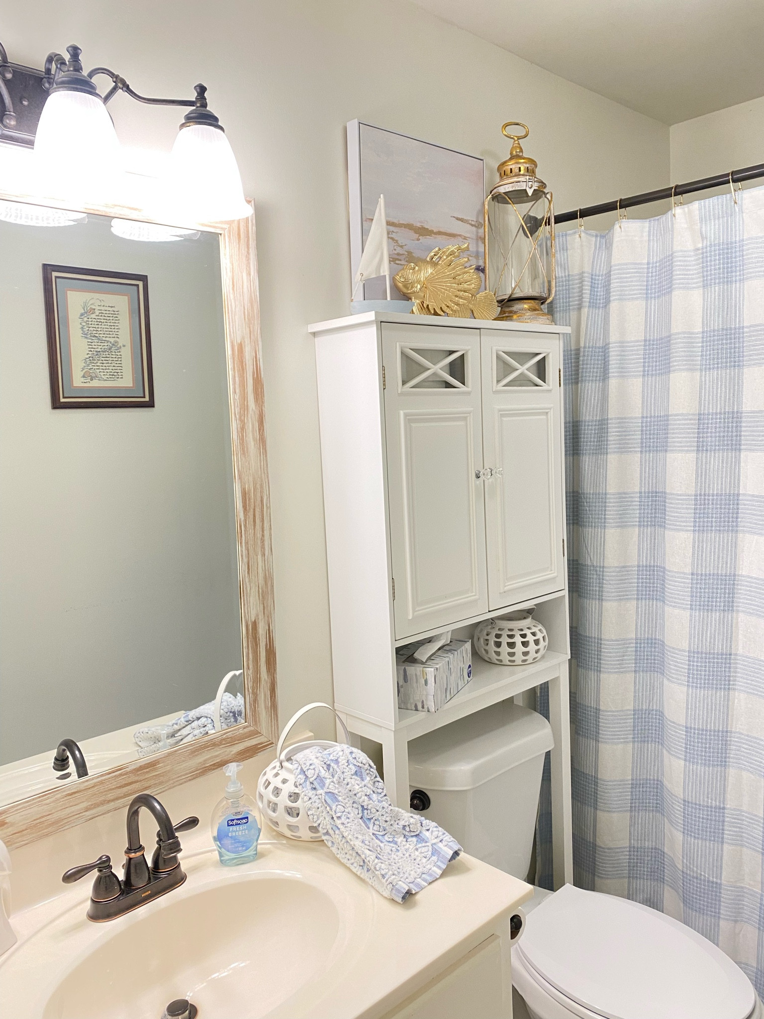 Coastal Grandmillenial bathroom 

#LTKunder100 #LTKhome #LTKstyletip