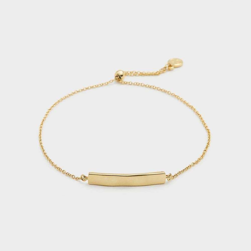 Bespoke Plate Adjustable Bracelet (Gold) | Gorjana