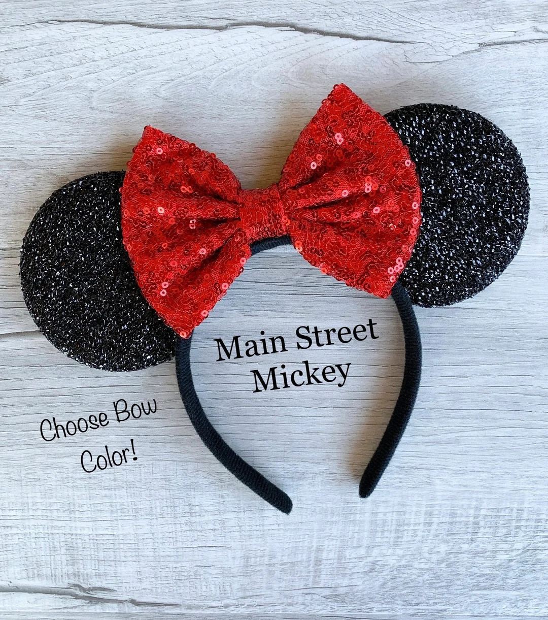 Minnie Mouse Ears, Disney Ears for Adults and Kids, White Minnie Mouse Ears, Red Minnie Ears, Dis... | Etsy (US)
