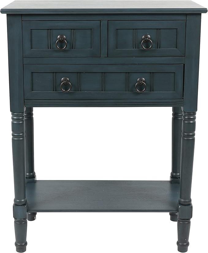 Decor Therapy Westerman Simplify 3-Drawer Console Table Navy Painted | Amazon (US)