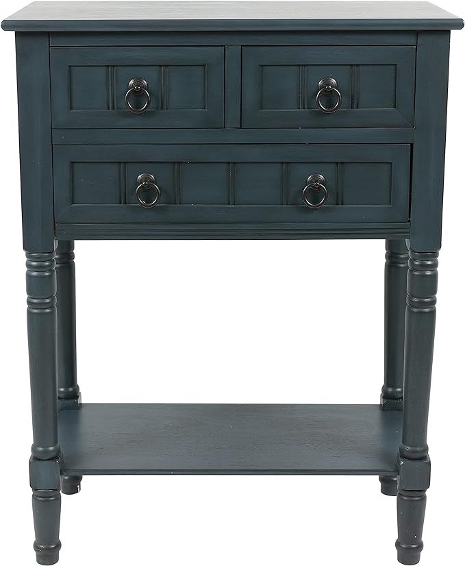 Decor Therapy Westerman Simplify 3-Drawer Console Table Navy Painted | Amazon (US)