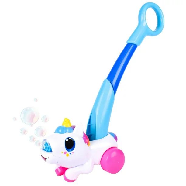 Play Day Unicorn Push Bubble Blower, Includes Bubble Solution | Walmart (US)