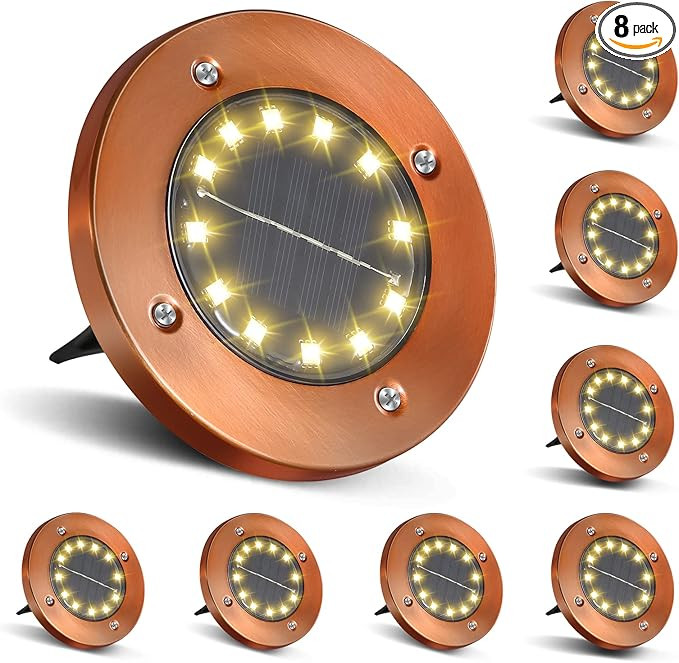 HOFLYW Outdoor In-Ground Lights Solar Disc Lights Outdoor Solar Garden Lights In Ground Solar Lan... | Amazon (US)