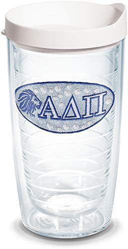 Tervis Sorority - Alpha Delta Pi Tumbler with Emblem and White Lid 16oz, Clear | Amazon (US)