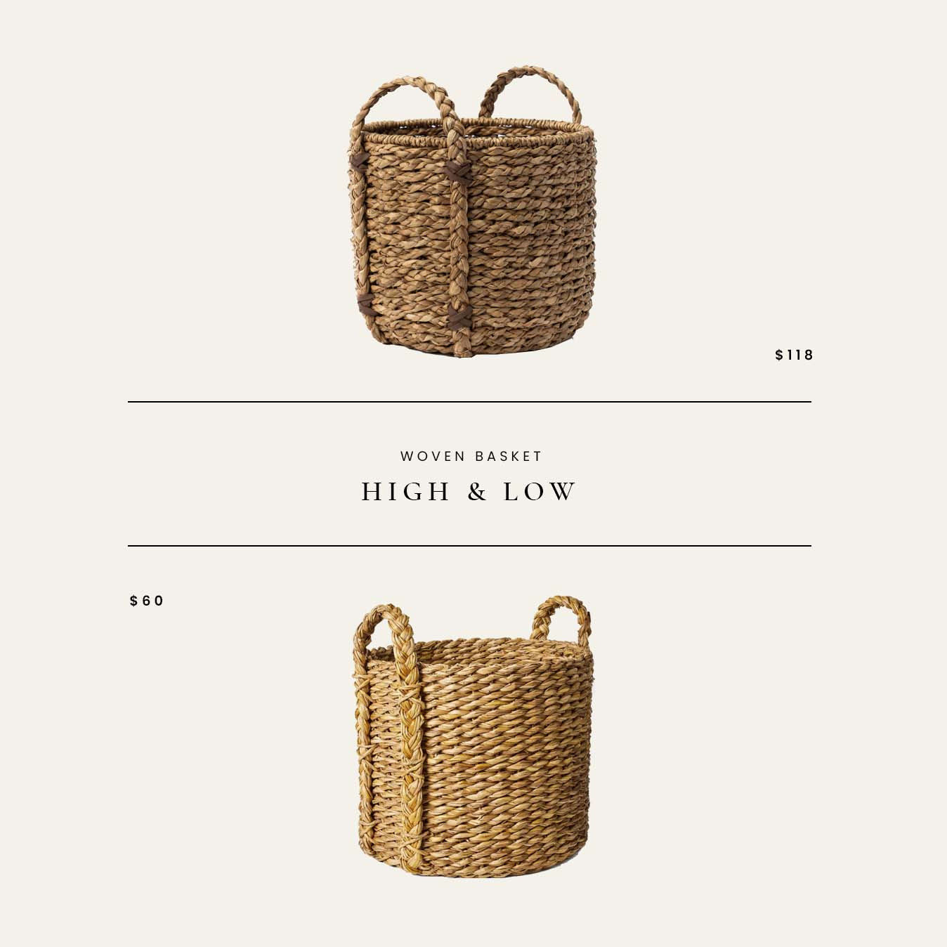 High / Low : Woven Basket 

 #LTKHome