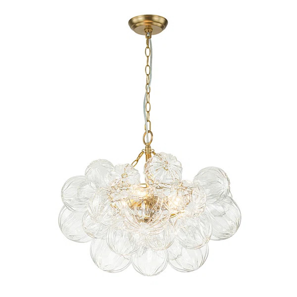 Macosh 3 - Light Textured Glass Bubble Chandelier | Wayfair North America