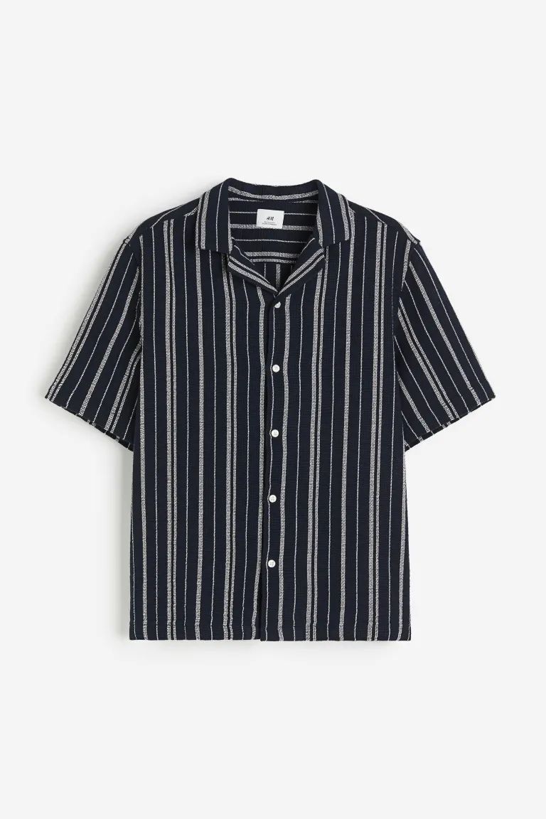 Regular Fit Textured-knit Resort Shirt | H&M (US + CA)