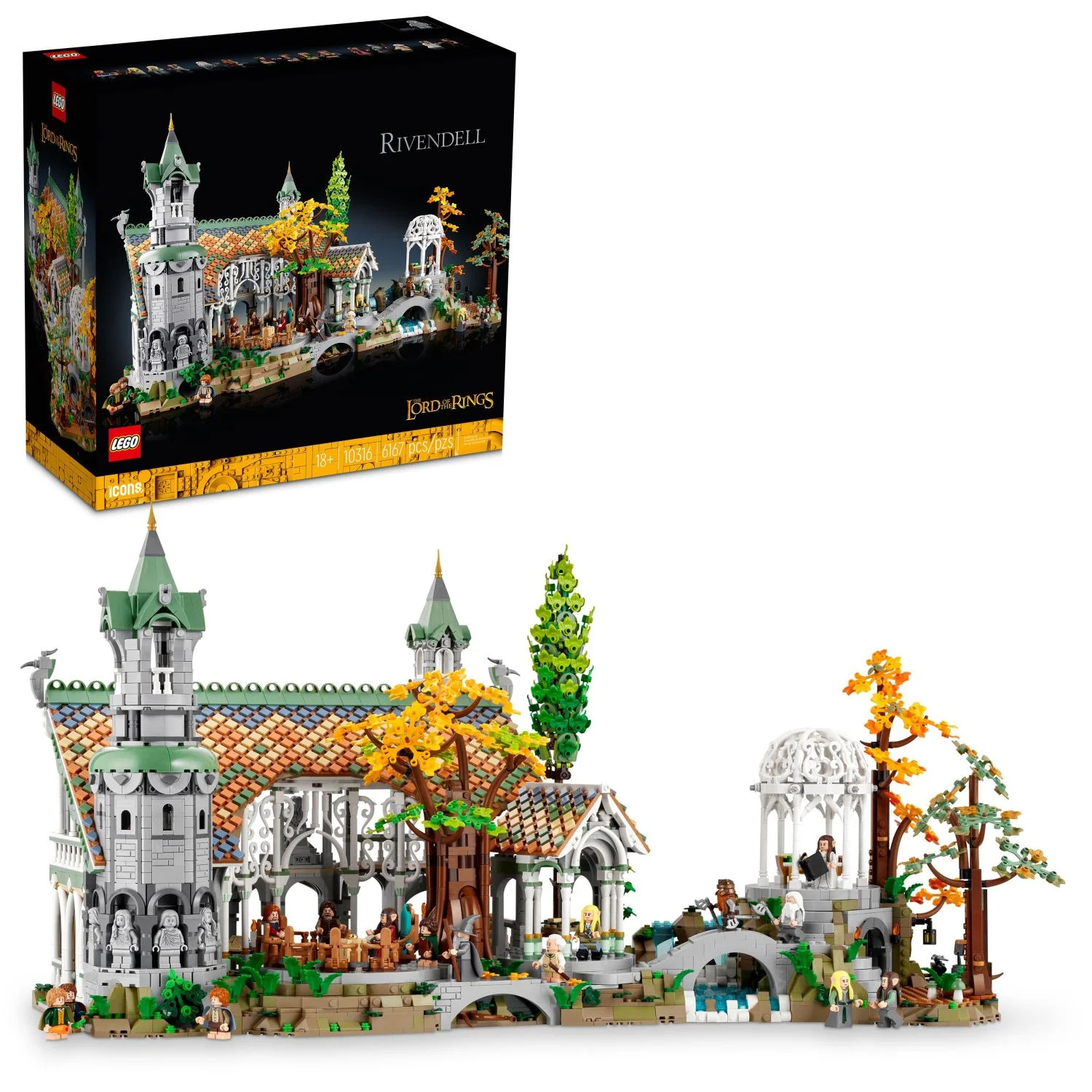 LEGO Icons The Lord of The Rings: Rivendell Building Set - 3D Puzzles for Adults, Ages 18+ - LOTR... | Walmart (US)