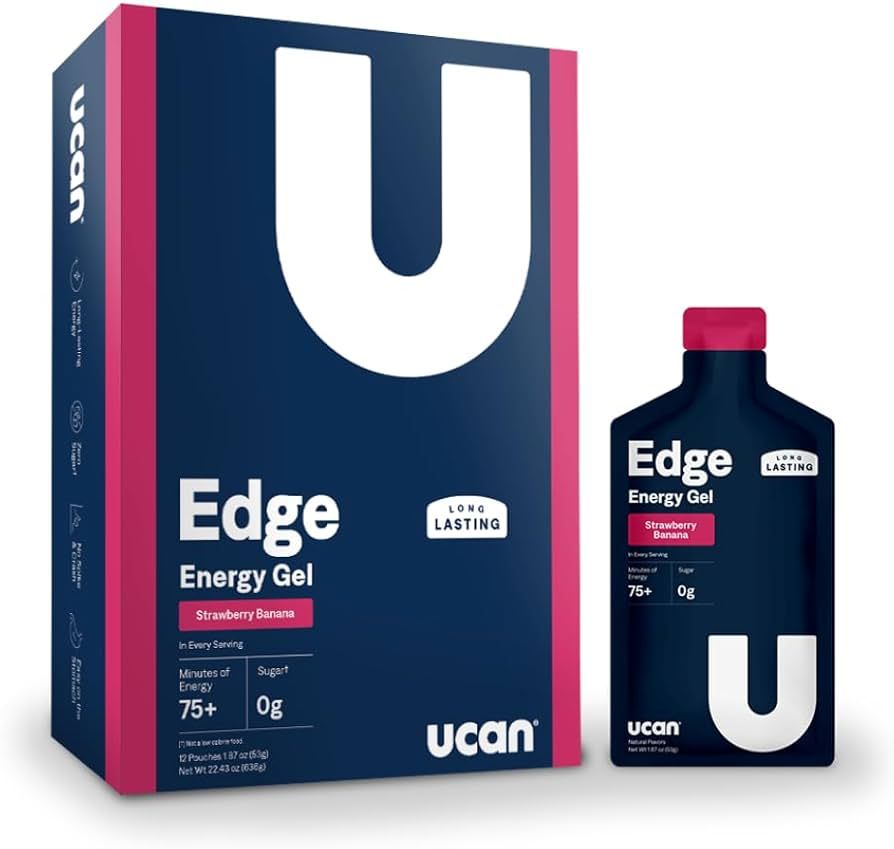 UCAN Edge Energy Gel Shots, Strawberry Banana (12, 2 Ounce Packets) for Running, Training, Workou... | Amazon (US)