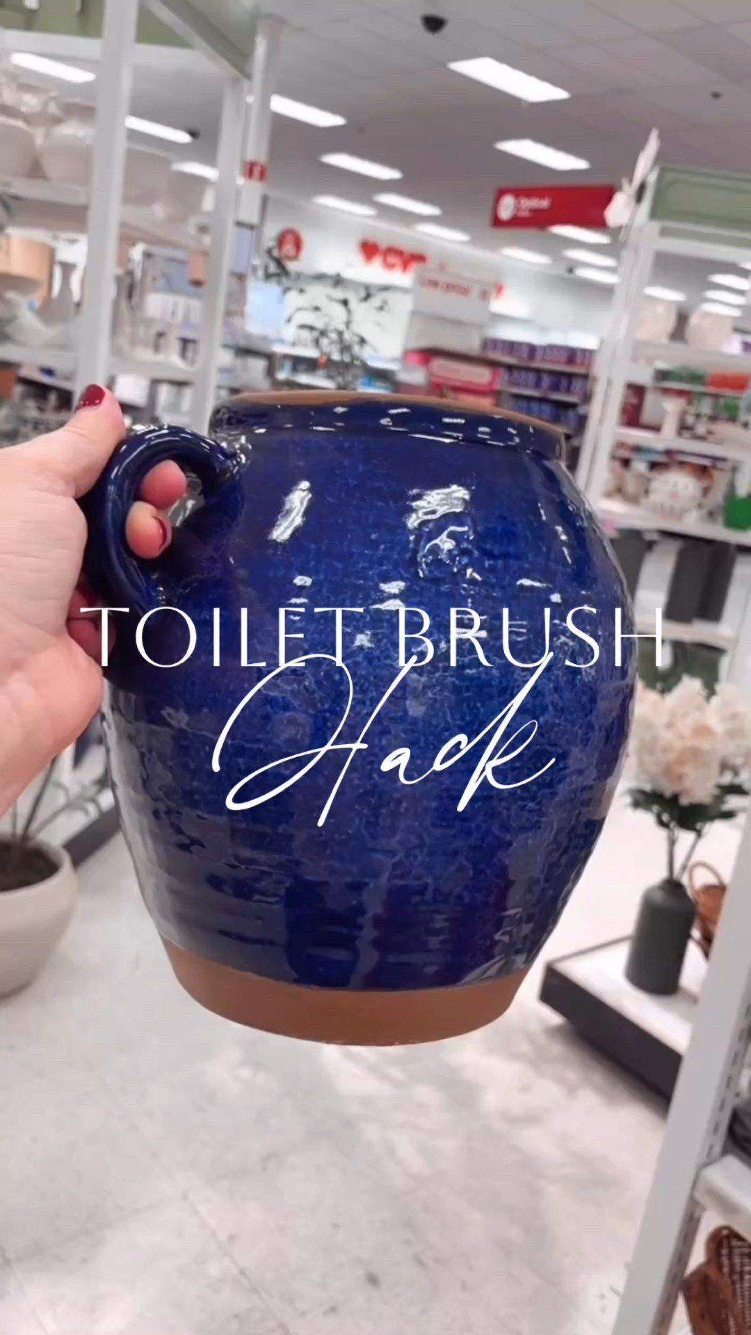 Testing out my toilet brush hack with the Room Essentials toilet brush from Target and this blue glazed stoneware vase. It’s a perfect fit! 

#bathroomdecor #bathroom #home #hack 

#LTKmomlife #LTKHome #LTKSaleAlert