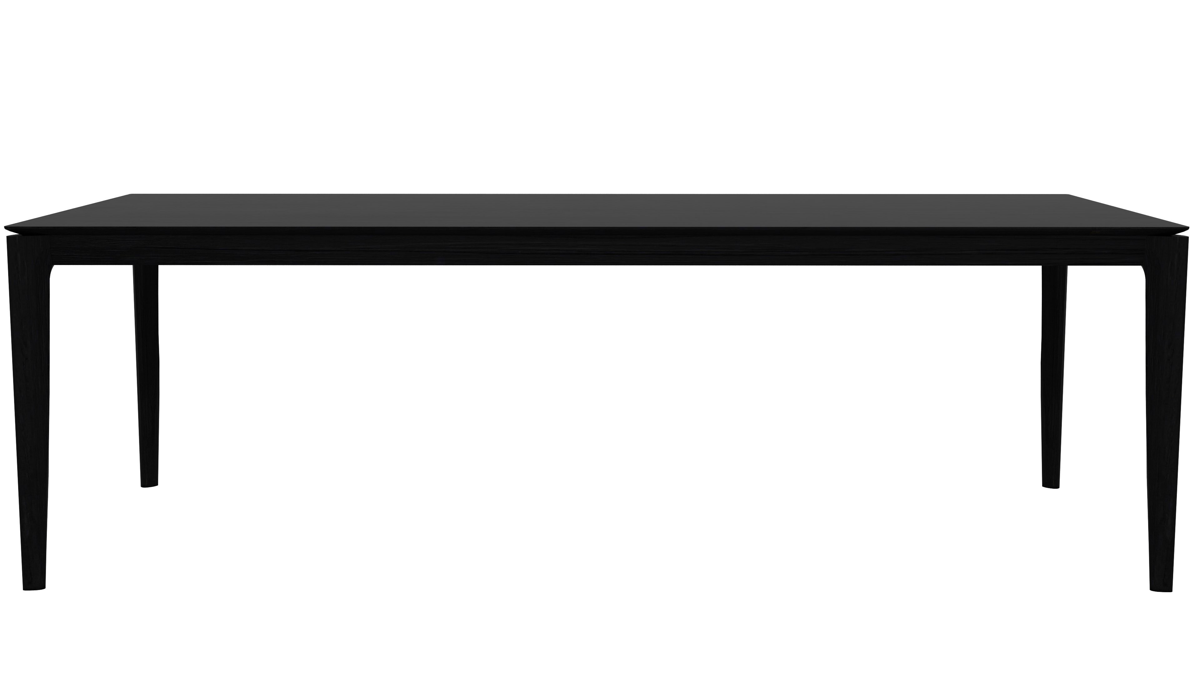 Oak Bok Dining Table in Varnished Black in Various Sizes | Burke Decor