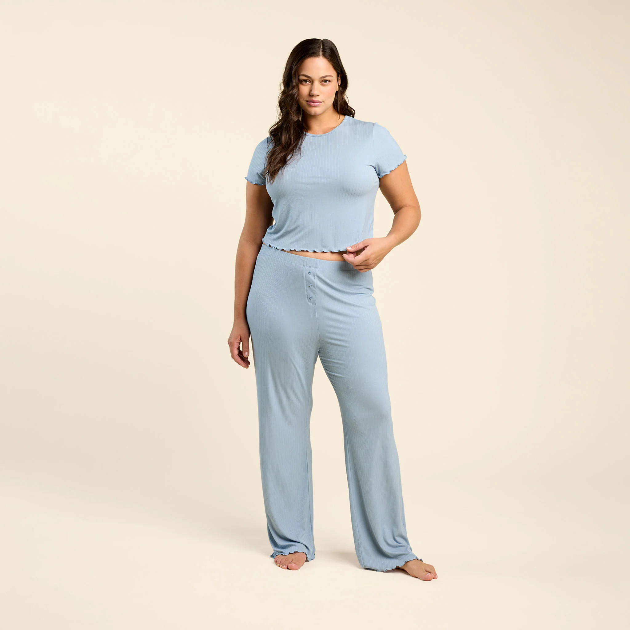 Mini Rib Pajama Set | Nuuds US