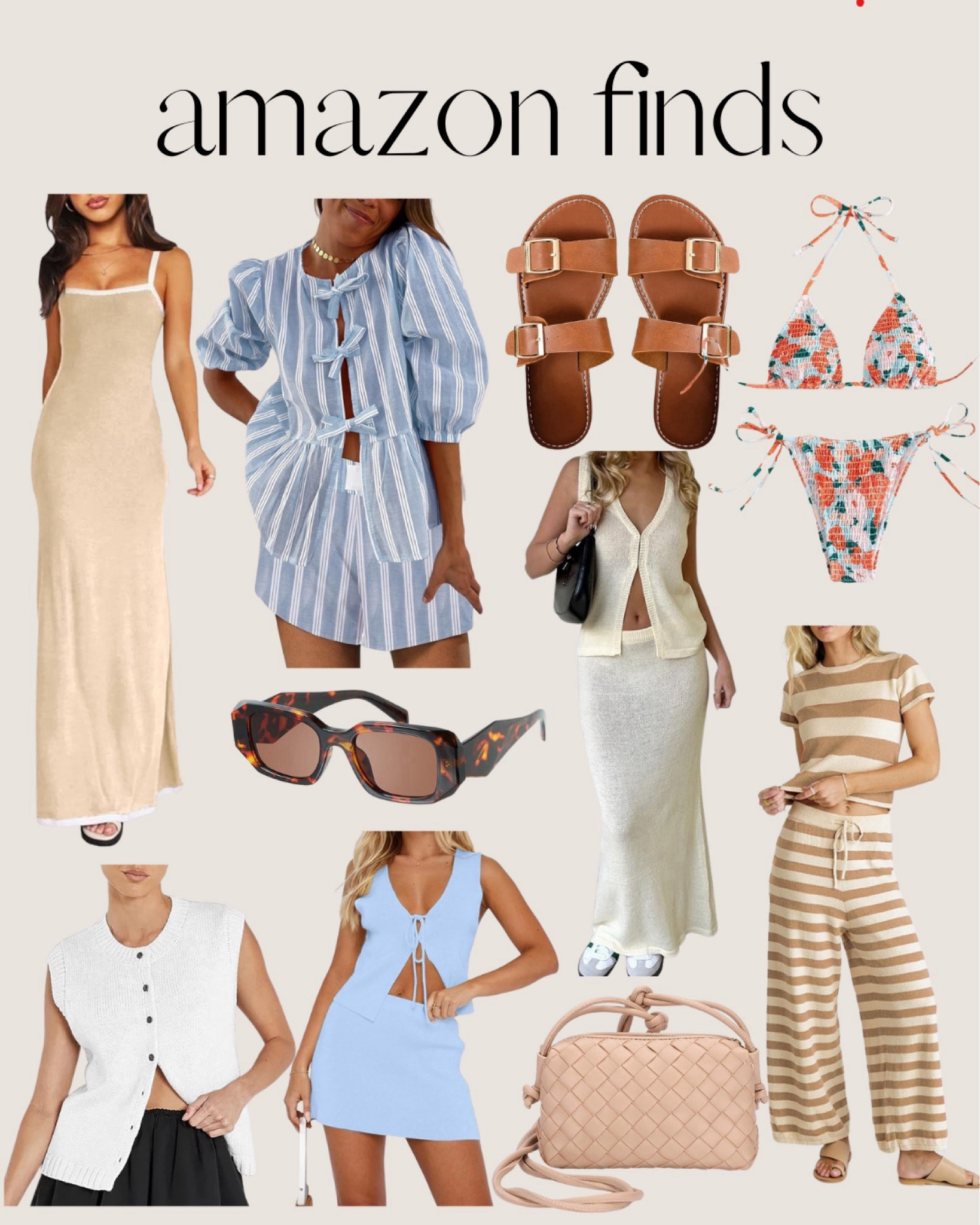 amazon finds 🫶🏻🫶🏻

summer tops, summer fashion, summer dress, sandals, resort wear, bikini, sunglasses, beachwear 

#LTKStyleTip #LTKSeasonal #LTKTravel