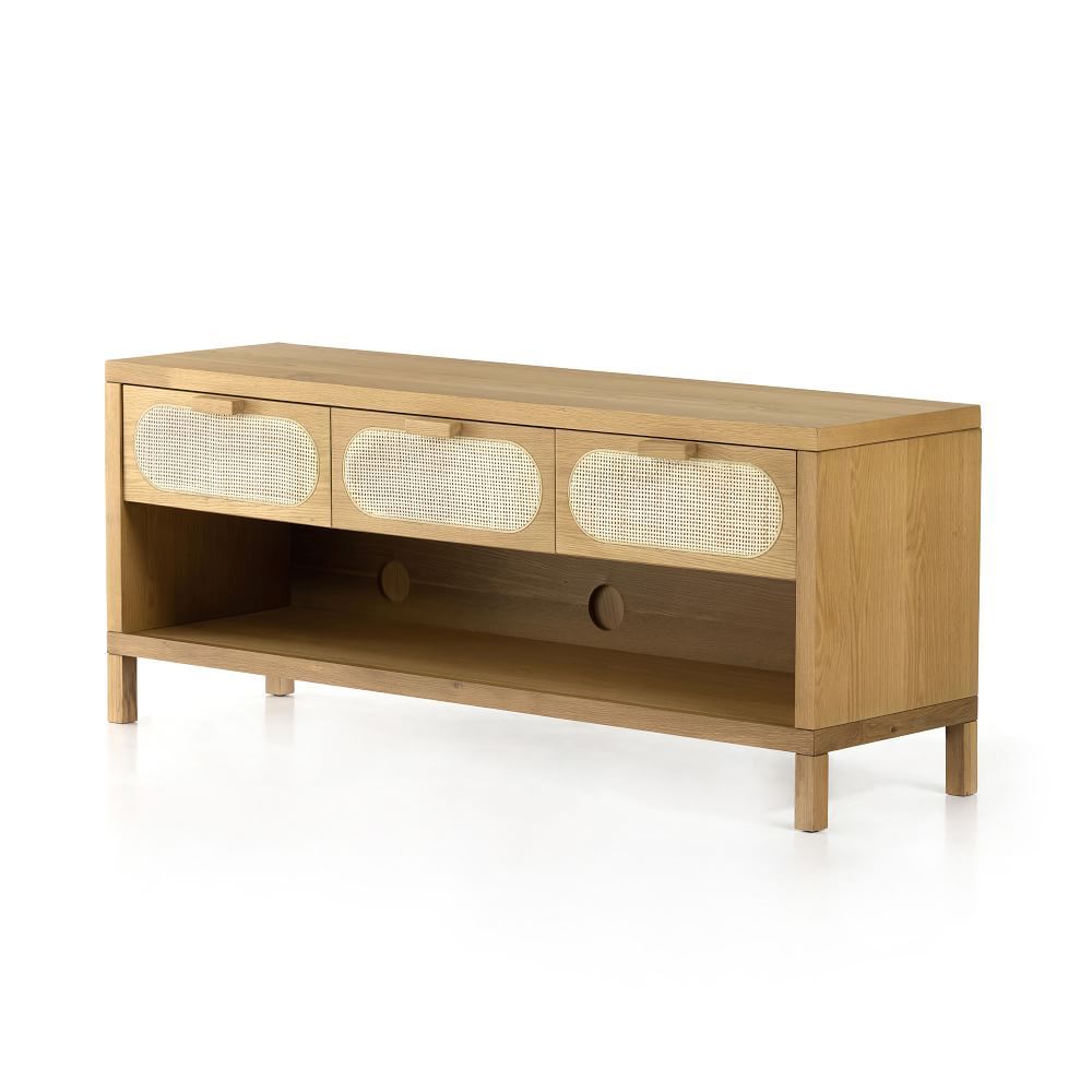 Classic Rattan Media Console (63&quot;) | West Elm (US)