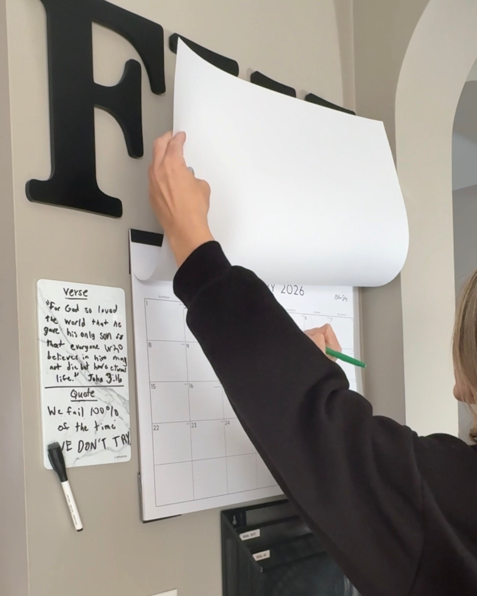 My absolute favorite desk calendar (for the wall!) to keep unorganized all year long!