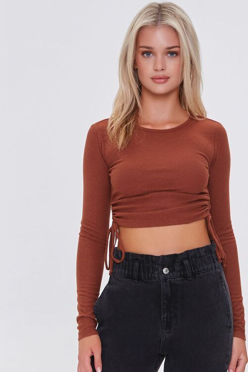 Ruched Drawstring Crop Top | Forever 21 (US)