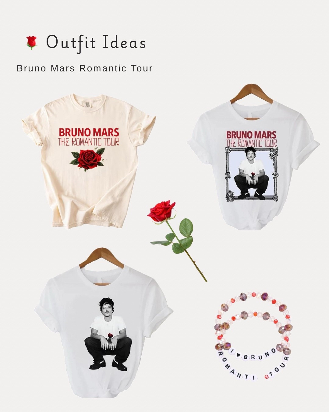 Bruno Mars ~ Romantic Tour outfit ideas 🌹


Bruno Mars tees
Romantic Tour bracelet stack

#LTKootd #LTKgrwm #LTKPetite