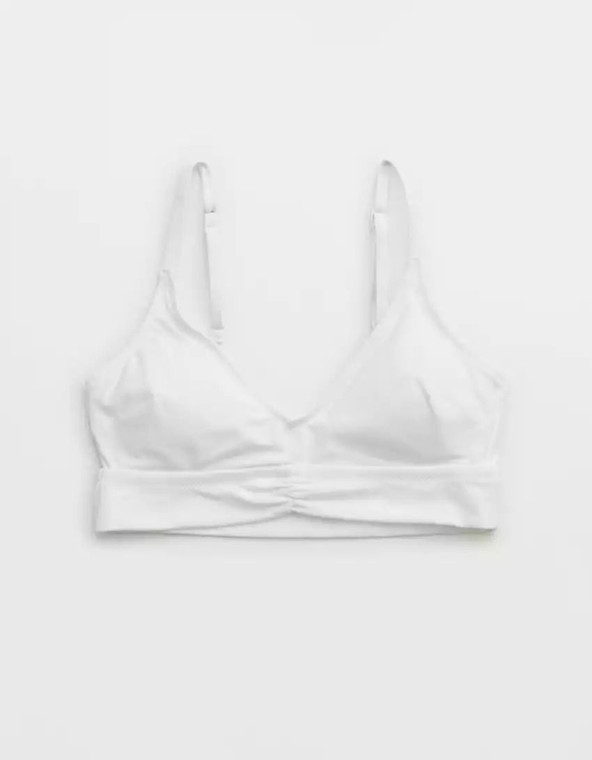 Aerie Ruched Longline Bikini Top | Aerie