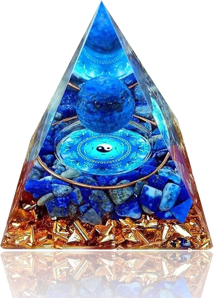 Crystal Pyramid Ogan Chakra Crushed Stone,Moonstone Crystal Energy Tower Nature Reiki Stone Jewel... | Amazon (UK)