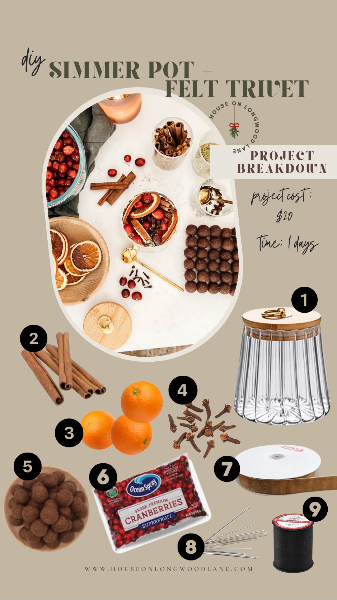 DIY Simmer Pot + Felt Ball Trivet 🍊🌲 The perfect $20 gift for neighbors, teachers, hostess and more! Don’t forget to save this easy project so you can make it too 🙌🏽 #ChristmasMadewithKourtniLeigh #diychristmas #simmerpot #teachergifts #hostessgift

#LTKGiftGuide #LTKHoliday #LTKSeasonal