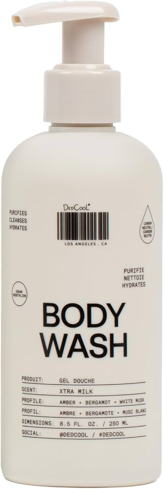 DedCool Body Wash in Xtra Milk, Hydrating Vegan Body Cleanser, 8.5 fl oz | Amazon (US)