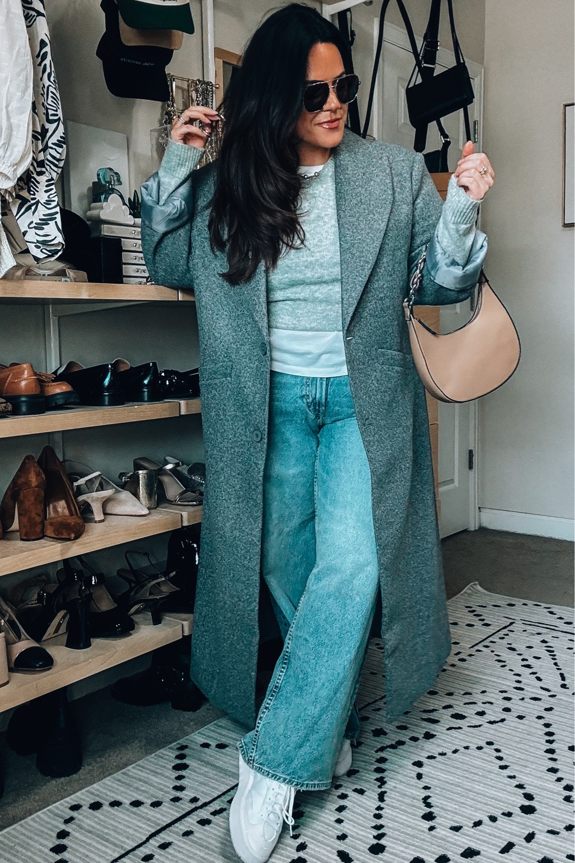 Midsize spring transition outfit 
Wearing a xl in my grey coat 
Size 14 in these midrise wide leg jeans
White tee xl 
Lightweight sweater xl 



#LTKSeasonal #LTKmidsize #LTKstyletip