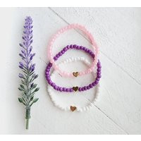 Heart Stacking Bracelet-Beaded Bracelet For Girls-Friendship Bracelet-Gift Girls-Bracelet Women-Heart | Etsy (US)