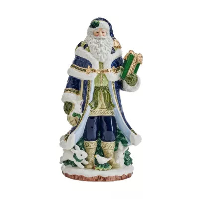 Fitz and Floyd Studio Collection 13-Inch Telluride Blue Santa Figurine | Belk