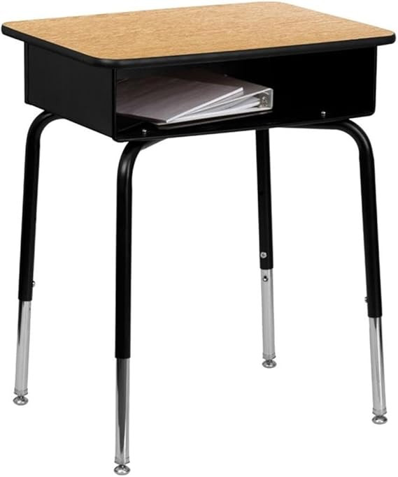 Flash Furniture Billie Open Front Student Desk for Classrooms or Remote Learning, Height Adjustab... | Amazon (US)