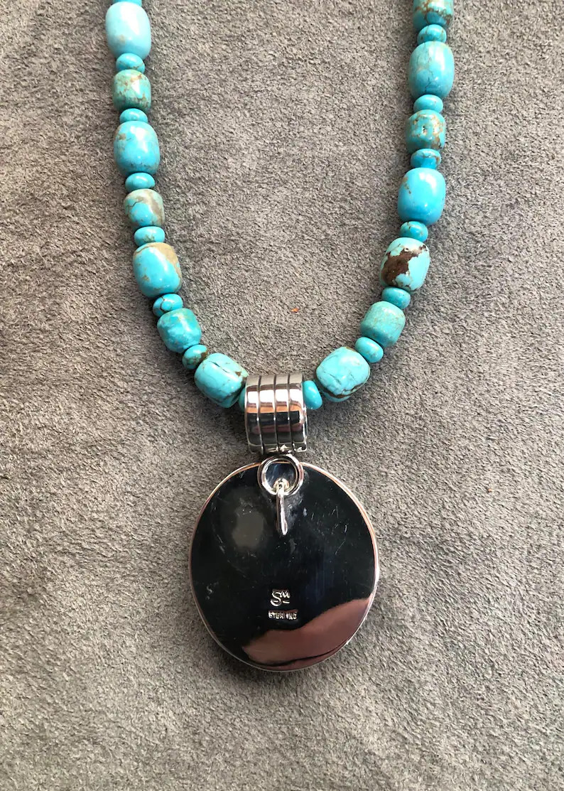 Number 8 Turquoise Pendant & Necklace Set - Etsy | Etsy (US)