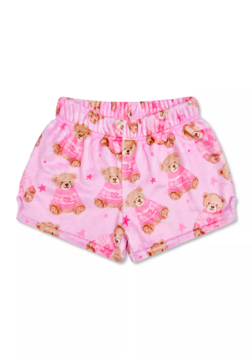Girls 7-16 Beary Cute Plush Shorts | Belk