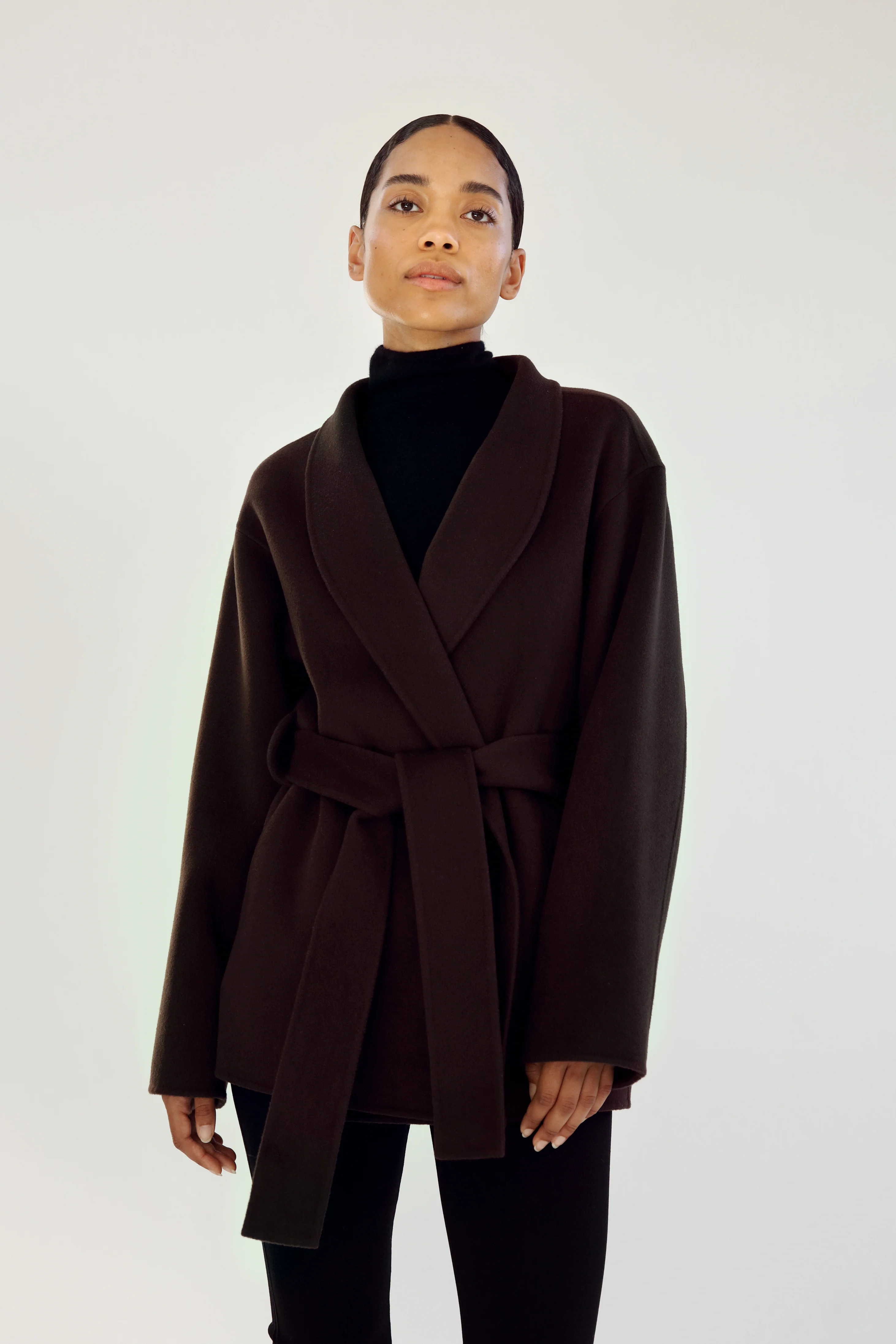 Noorie Doublé Coat, chocolate | Almada Label