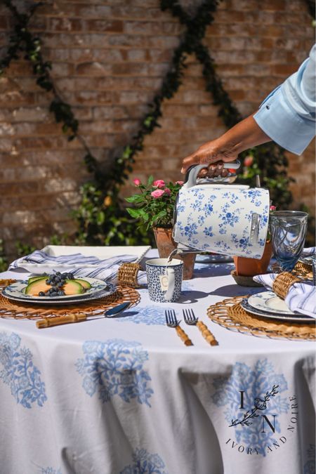 I cannot get enough of #laurenashley tableware. I’m a big fan of their new China Rose print, which creates the most beautiful spring Tablescape. Blue and white is always right, right friends? #blueandwhite #bluetablescape #blueandwhitetablescape 

#LTKhome #LTKSeasonal #LTKparties