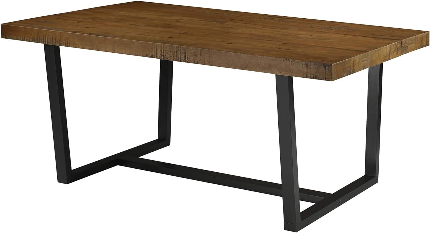 Walker Edison Andre Modern Solid Wood Dining Table, 72 Inch, Rustic Oak | Amazon (US)