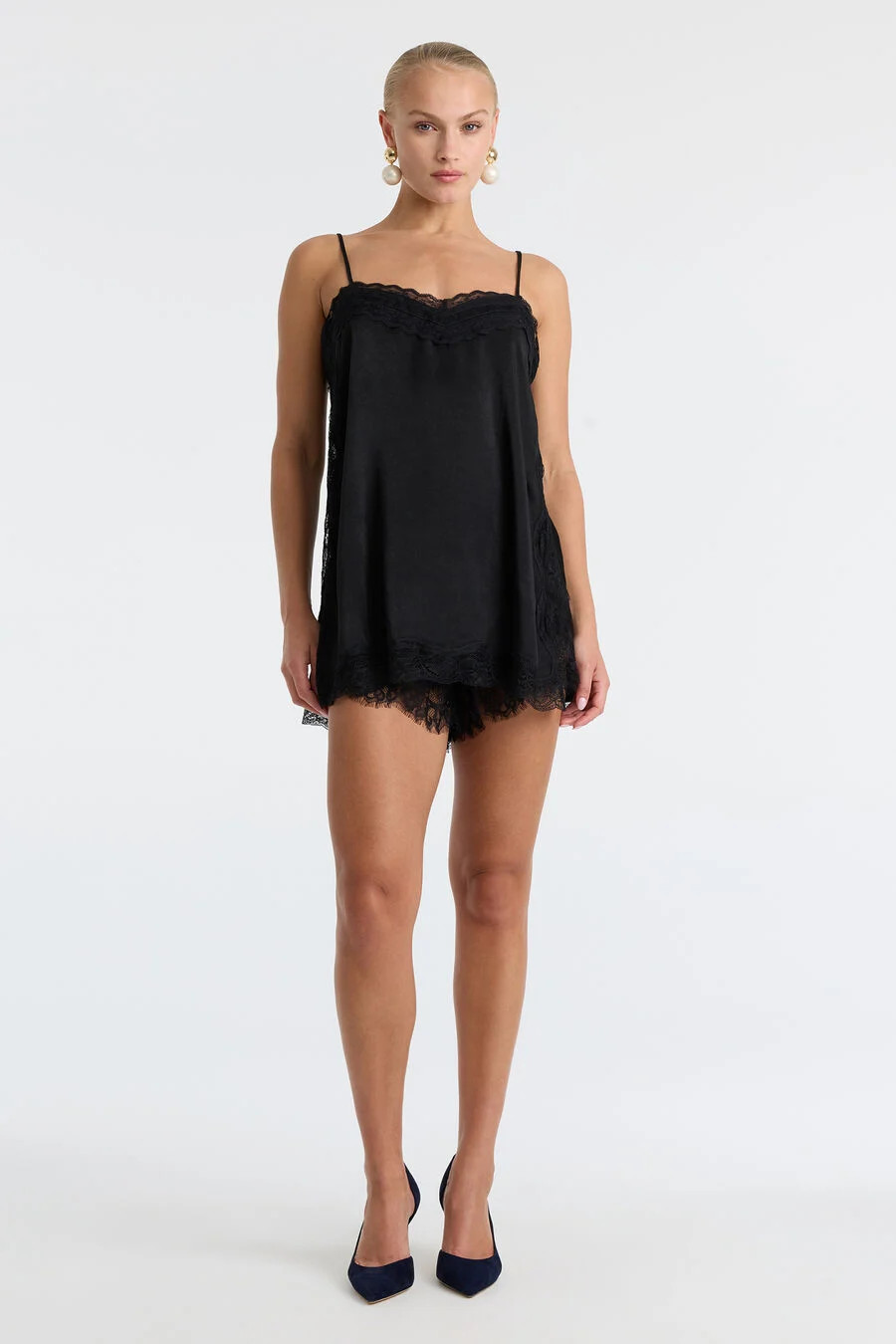 celina long line cami in black | Bardot (US)