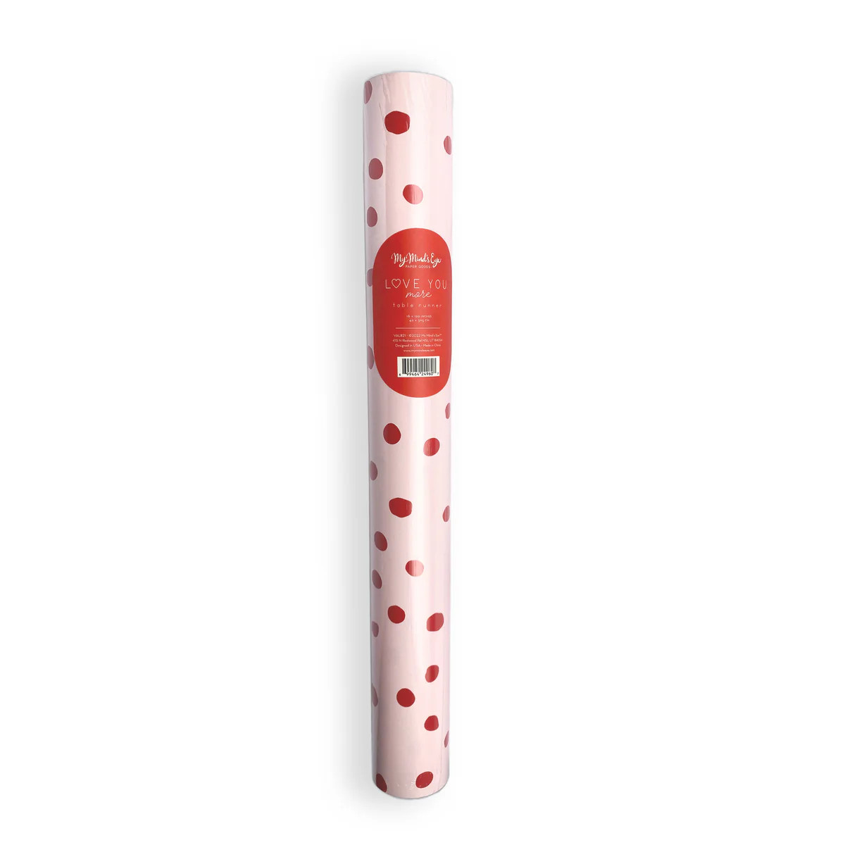 Pink with Red Dots Paper Table Runner | My Mind's Eye