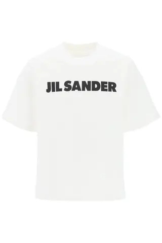Jil sander t-shirt boxy con stampa logo | Residenza725 US